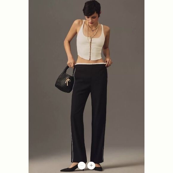 Anthropologie Maeve Pull-On Track Pants - Picture 1 of 4